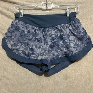 lululemon athletica Blue Patterned Athletic Shorts